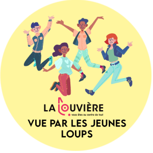 Bouton "La Louvière vue par les jeunes loups"