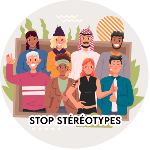 Bouton "Stop stéréotypes"